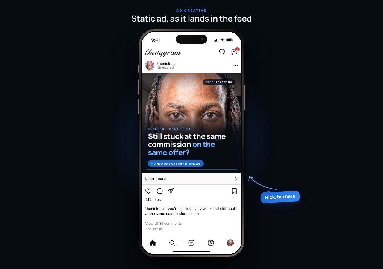 Static ad preview